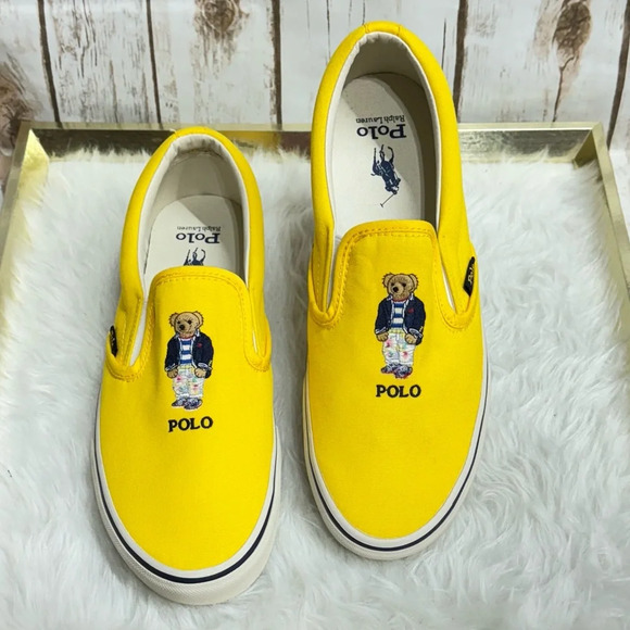 Polo Ralph Lauren Polo Bear Keaton Slip on Shoes New - Picture 3 of 9